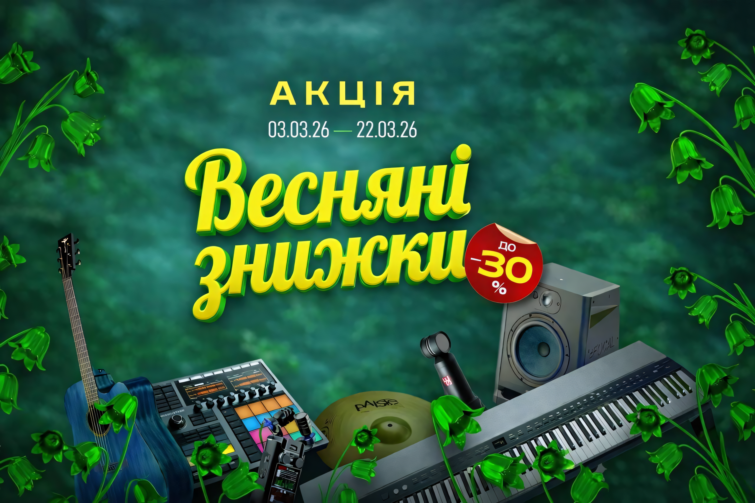Весна — идеальное время для обновления музыкального арсенала и мощного скачка в звучании!